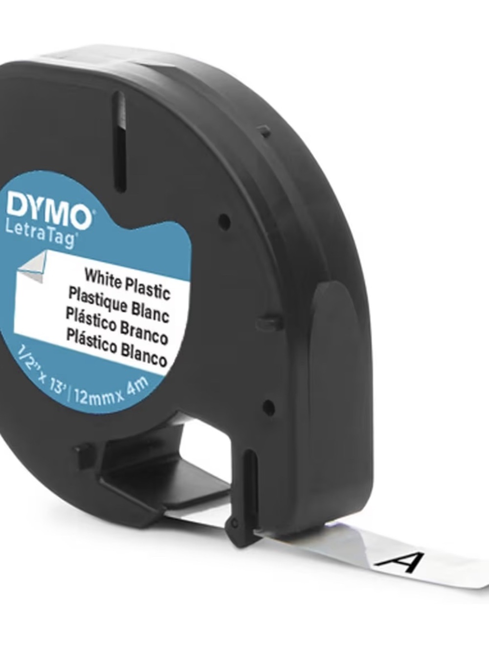Dymo LetraTag Black Cartridge with White Label Tape - Picture 2 of 3